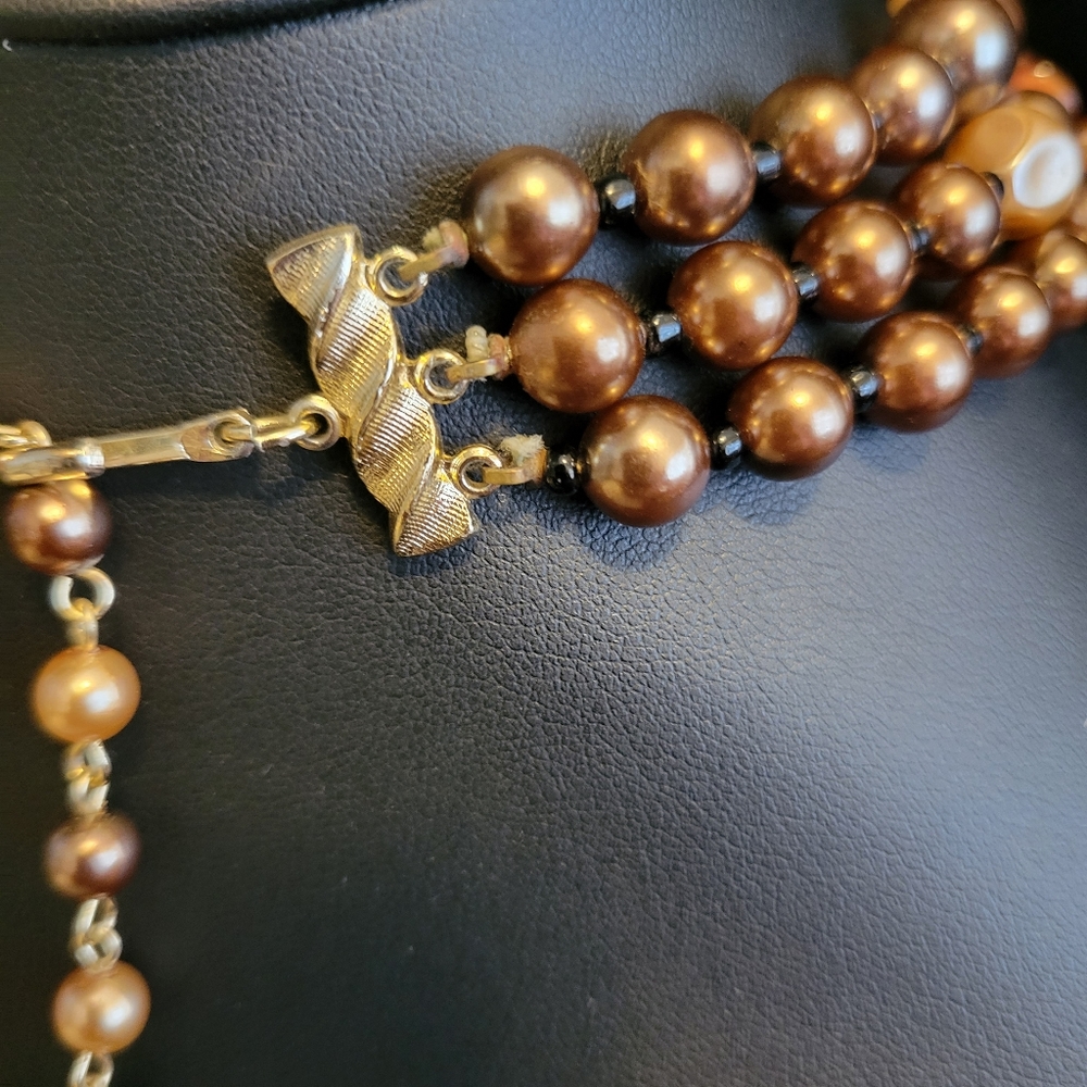 Vintage Faux Pearl Beaded Necklace - Picture 6 of 6
